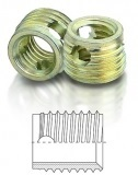 M 3 x 0.5 - 4 mm - Einsatzgeh. Stahl, verzinkt, Selbstschn. Gewindeeinsaetze m. Schneidbohrungen