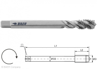 HSSE Maschinengewindebohrer 40° RSP - M 12 x 1.75 - DIN 376 Aluminium langspanend