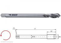 HSSE Maschinengewindebohrer 35° SP - MF 10 x 1.25 - LINKS - DIN 374