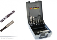 Set HSSG: Bit-Kombi-Gewindebohrer für Akkuschrauber &amp; Halter: M 3 - 10