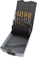 HSS-G Spiralbohrer Satz - DIN 338 mit Kreuzanschliff- 19-tlg.